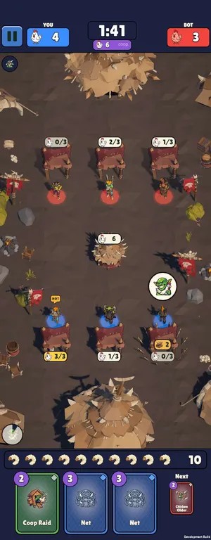 The hand of cards with one selected