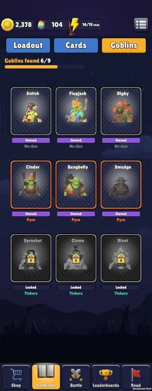 Victory screen with rewards